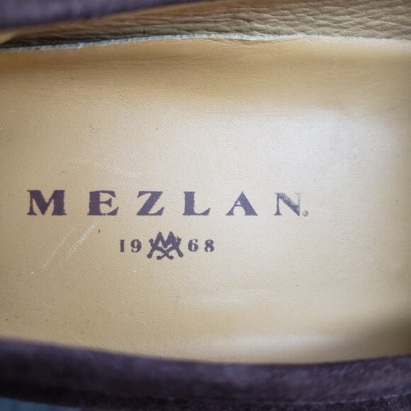 Mezlan Severo Mens Size 10 Brown Suede Genuine Crocodile Loafers Slip On Shoes main image 9